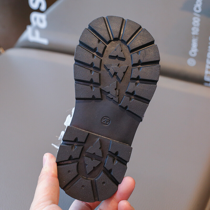 2–18 gadus vecām meitenēm ādas zābaki smilškrāsas multfilmu loku bērnu apavi Four Seasons, mīksta apakša, neslīdoši bērnu zābaki bērniem