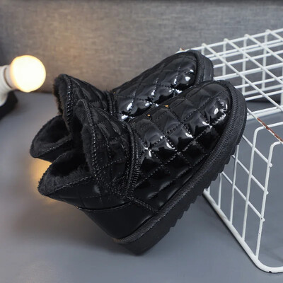 Bērniem 2024. gada ziema, jauni, moderni, ikdienas ar flīsa oderi, biezi silti, ērti zēnu un meiteņu sniega zābaki, moderni