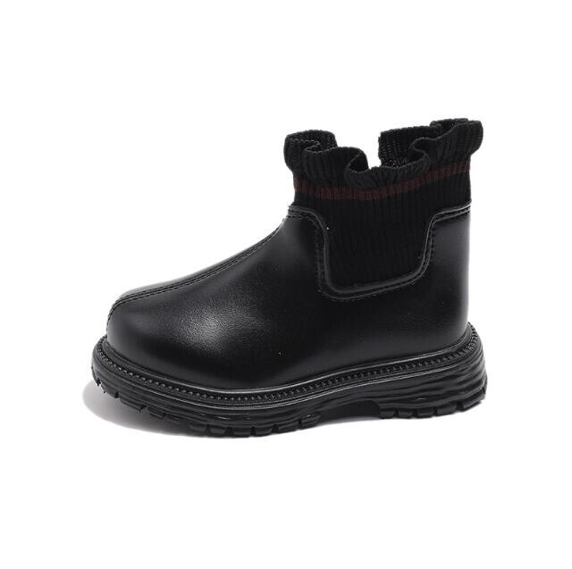 Bērnu modes zābaki Neslīdoši bērnu puszābaki Causal mīksta apakša meitenēm īsi ādas zābaki Visi atbilst sniega zābaki 21-30 izmērs