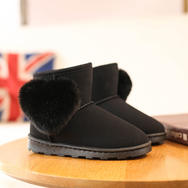 2024 armsad karvased südamekujulised tüdrukute lumesaapad, veekindlad talve platvormkingad tüdrukutele, mustad hallid roosad, tüdrukute saapad