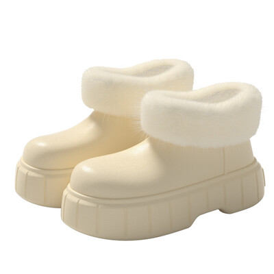 Platformas Puszābaki Sieviešu ziemas Dizaineris Luksusa Sniega zābaciņi Pūkainas Kurpes Sieviešu Ķīļi Silti Māja Mode Populāri apavi