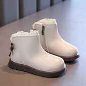 Bērnu mežģīņu īsi zābaki Sweet Chic Girl Ziemas zābaki Eleganti Mode Bowknot Causal Kids Princeses potītes kokvilnas zābaki rāvējslēdzējs