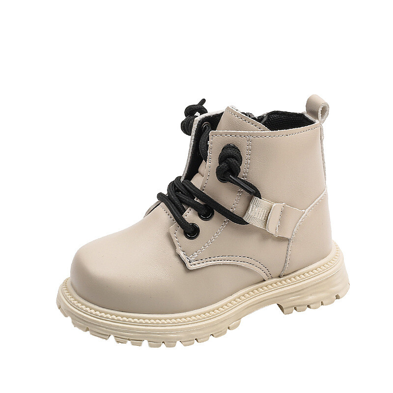 Téli PU bőr Martin csizma gyerekeknek Trend divat Vintage lábbeli fiúknak lányoknak csúszásgátló platform gyerekcsizmák