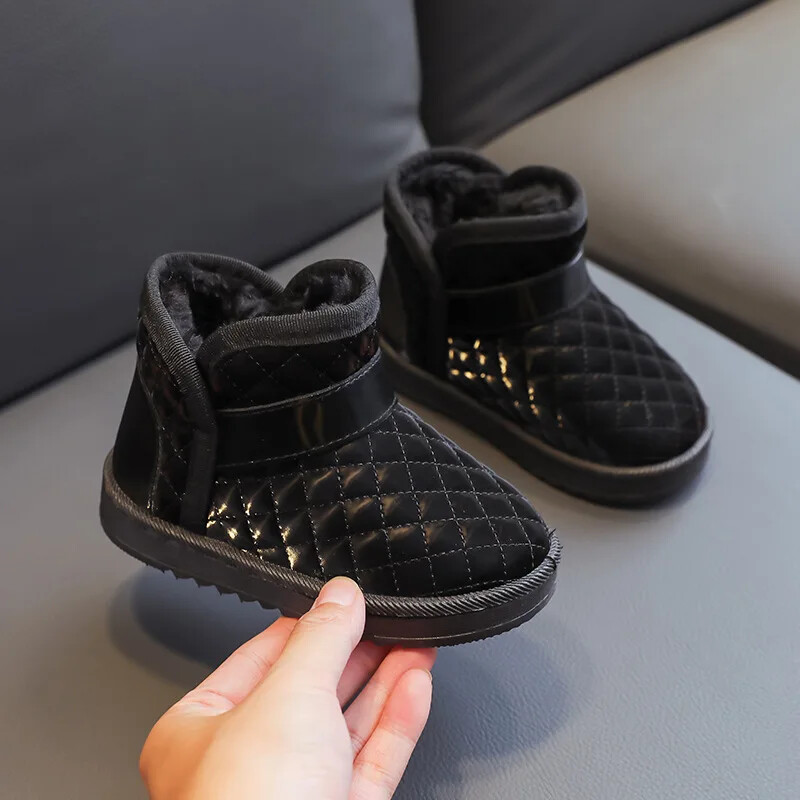 Žieminiai batai vaikams Mergaičių medvilniniai batai madingi pliušiniai šilti mergaičių batai sniego vaikams Vaikiški studentų batai neslystantys