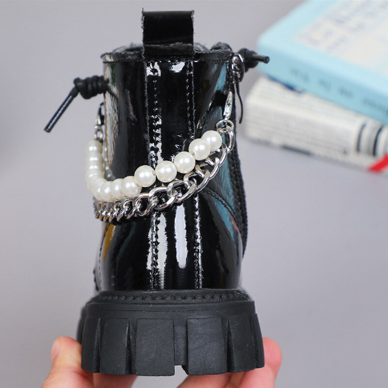 Κοριτσίστικες μπότες Martin Παιδικές Κοντές μπότες με χάντρες Φοιτητικά παπούτσια Παιδικά αδιάβροχα μποτάκια εξωτερικού χώρου Φθινόπωρο Άνοιξη Νέες αντιολισθητικές μπότες