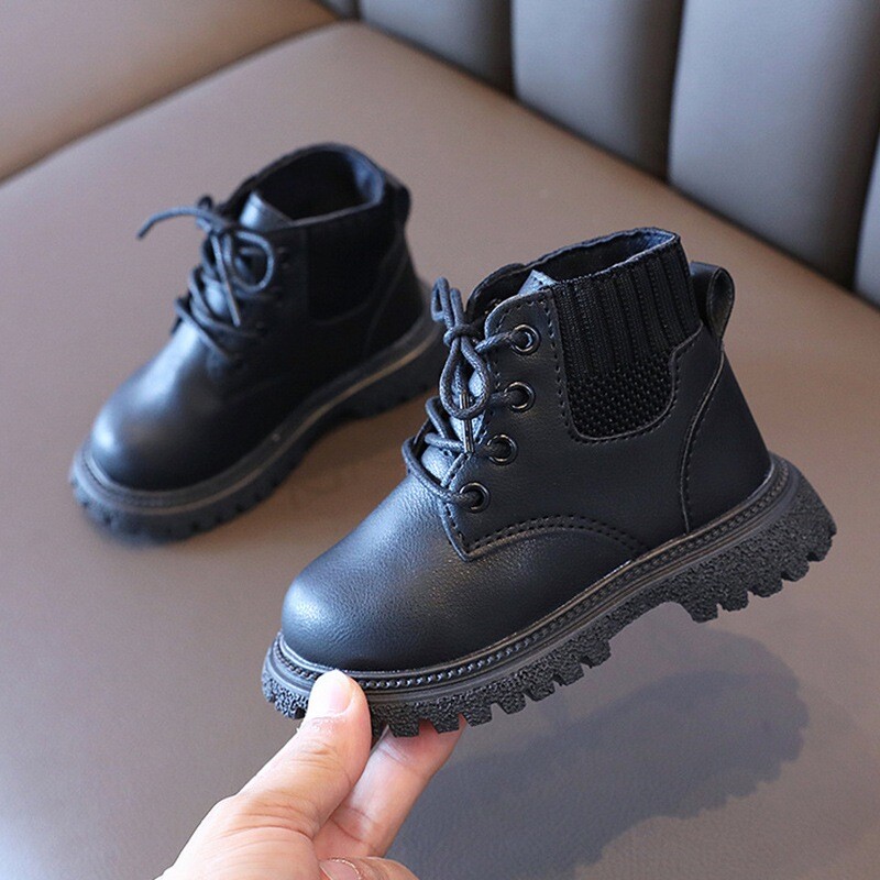 Παιδικά Martins Μπότες για αγόρια για κορίτσια με μαλακή σόλα, αντιολισθητικά δερμάτινα παπούτσια Αδιάβροχα, ανθεκτικά στη βρωμιά, παιδικά μποτάκια