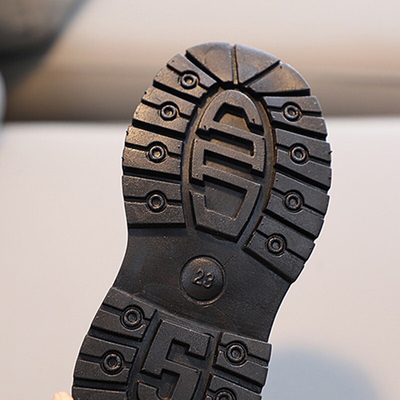 Őszi és téli fiúk és lányok brit stílusú csizmák gyermek oldalsó cipzáros csúszásmentes csizmák baba melegítő csizmák