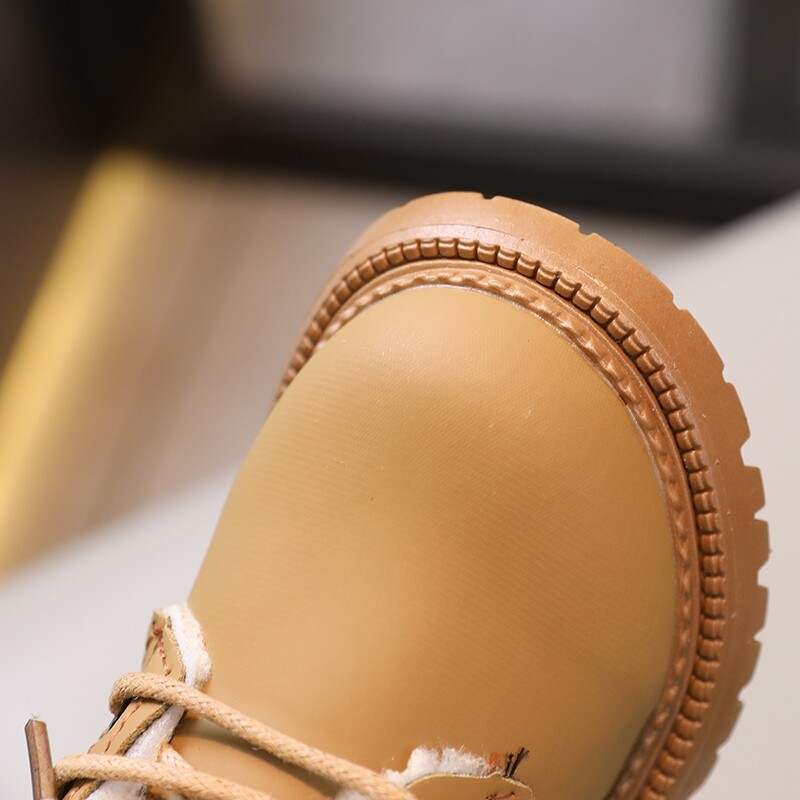 Plus Velvet ζεστά κοντά μποτάκια για αγόρια για κορίτσια All-match Φθινοπωρινό αντιολισθητικό Άνετο σχέδιο με απλό πλαϊνό φερμουάρ Χειμερινή μόδα