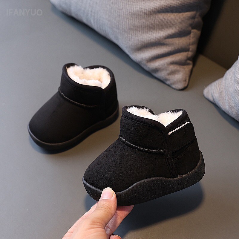 2-8 ετών Βρεφικά ζεστά και βελούδινα παπούτσια για αγόρια για κορίτσια Χειμερινές βαμβακερές μπότες παχύρρευστη παιδική μαλακή σόλα Αντιολισθητικά παπούτσια Χονδρική