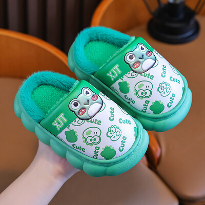 Iarna Impermeabil Iepure Drăguț Urs Călduț Interior Catâr Moale Anti-alunecare Papuci Pufosi Pentru Copii Băieți Fete Copii Casa Pantofi din bumbac