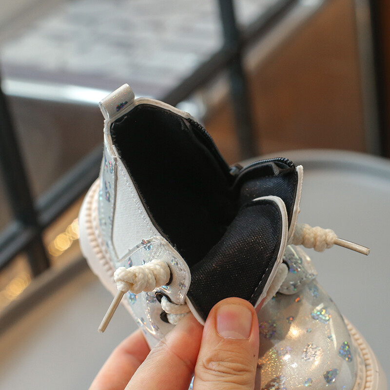 Bērnu Mārtiņa zābaki Bēšs, mīksts apakšējais modes zēnu meiteņu apavi 0–8 gadus veci rozā modes simti bērnu zābaki