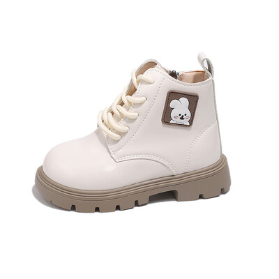 Daudzkrāsaini meiteņu ādas zābaki ar sūkļa apakšu zemu sānu rāvējslēdzēju ziemas āra meiteņu modes zābaki Sandalias De Mujer