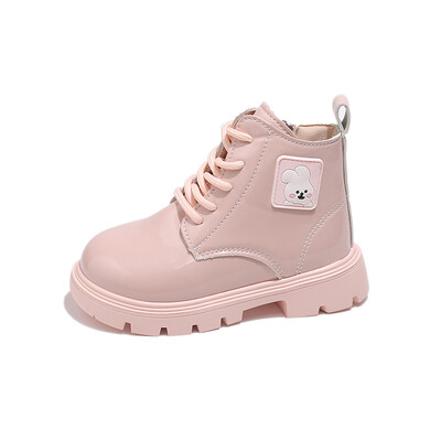 Daudzkrāsaini meiteņu ādas zābaki ar sūkļa apakšu zemu sānu rāvējslēdzēju ziemas āra meiteņu modes zābaki Sandalias De Mujer