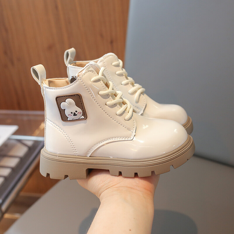 Daudzkrāsaini meiteņu ādas zābaki ar sūkļa apakšu zemu sānu rāvējslēdzēju ziemas āra meiteņu modes zābaki Sandalias De Mujer