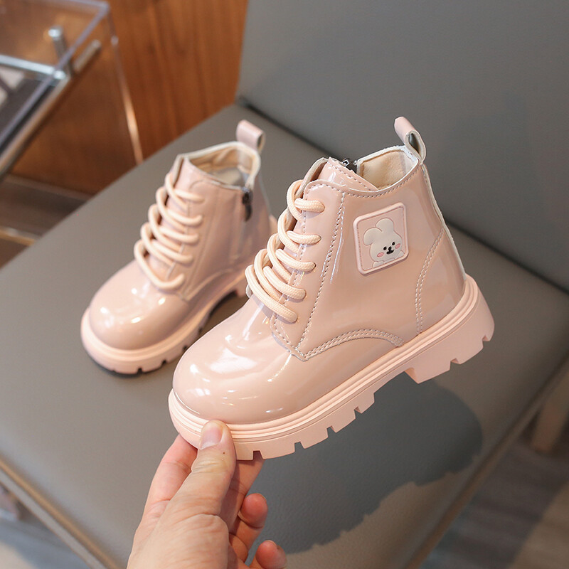 Daudzkrāsaini meiteņu ādas zābaki ar sūkļa apakšu zemu sānu rāvējslēdzēju ziemas āra meiteņu modes zābaki Sandalias De Mujer