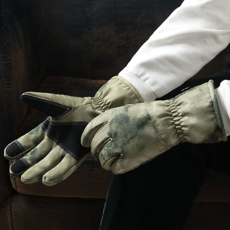 Ziemas vīriešu cimdi silti skārienekrāna cimdi āra elektrisko automašīnu braukšanas motociklu slēpošana sabiezināti silti, vēja necaurlaidīgi