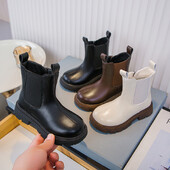 2024. gada rudens, ziema, jauni bērniem, īsi zābaki, zēni, meitenēm, apavi, PU ādas, bērnu zābaki, modes zābaki bērniem