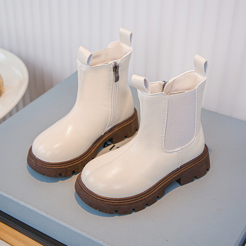 2024. gada rudens, ziema, jauni bērniem, īsi zābaki, zēni, meitenēm, apavi, PU ādas, bērnu zābaki, modes zābaki bērniem