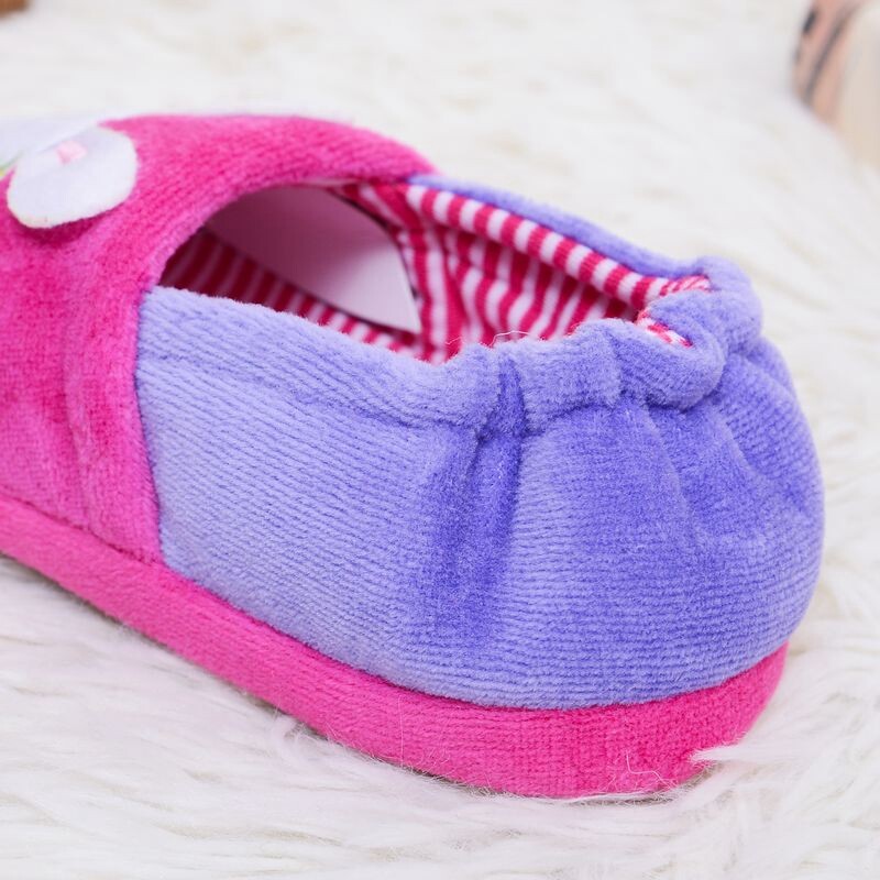 Modes Toddler Meiteņu čības ziemai Baby Loafers Plīša Siltas Multfilmas Zaķis Gumijas Zole Bērni Mājas Apavi Mājas Apavi