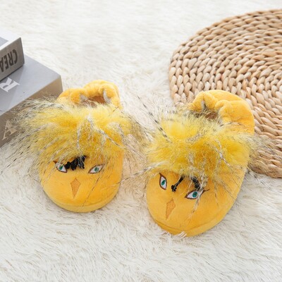 Toddler Girl čības ziemas zīdaiņu klaipu plīša silta multfilma pāvs gumijas zole Bērnu mājas apavi Little Kid iekštelpu apavi