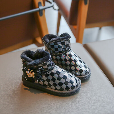 Μπότες χιονιού για παιδιά Girlsplush Princess Boots Ζεστά παπούτσια για παιδιά Χειμερινό παπούτσι για κορίτσι Παιδικό παπούτσι για αγόρι Μπότα πλατφόρμας