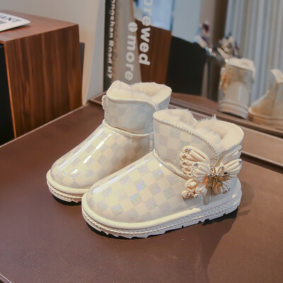 Μπότες χιονιού για παιδιά Girlsplush Princess Boots Ζεστά παπούτσια για παιδιά Χειμερινό παπούτσι για κορίτσι Παιδικό παπούτσι για αγόρι Μπότα πλατφόρμας