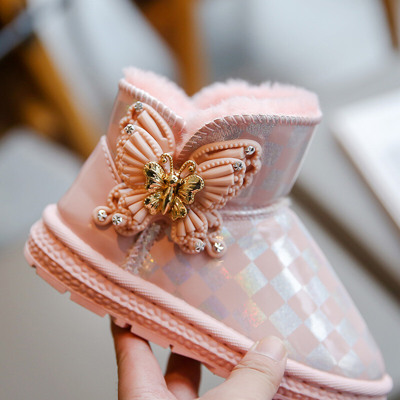 Μπότες χιονιού για παιδιά Girlsplush Princess Boots Ζεστά παπούτσια για παιδιά Χειμερινό παπούτσι για κορίτσι Παιδικό παπούτσι για αγόρι Μπότα πλατφόρμας