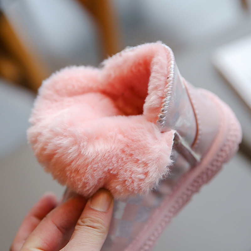 Μπότες χιονιού για παιδιά Girlsplush Princess Boots Ζεστά παπούτσια για παιδιά Χειμερινό παπούτσι για κορίτσι Παιδικό παπούτσι για αγόρι Μπότα πλατφόρμας