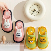 2–12 gadus veci bērnu čības Jauki trusis, lācis, kokvilna, četri gadalaiki, mājsaimniecības zēni, meitenes, multfilmas, vasaras iekštelpu bērnu čības