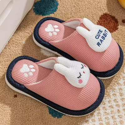 2–12 gadus veci bērnu čības Jauki trusis, lācis, kokvilna, četri gadalaiki, mājsaimniecības zēni, meitenes, multfilmas, vasaras iekštelpu bērnu čības