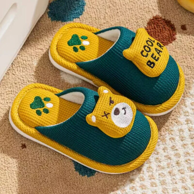 2–12 gadus veci bērnu čības Jauki trusis, lācis, kokvilna, četri gadalaiki, mājsaimniecības zēni, meitenes, multfilmas, vasaras iekštelpu bērnu čības