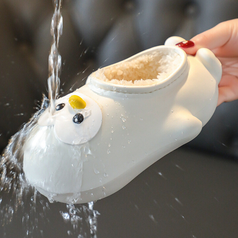 Zēni Meitenes Penuins Mājīgas Mājas Čības Siltas Plīša Ziemas Kokvilnas Čības Bērni Jauki Karikatūra Telpu apavi