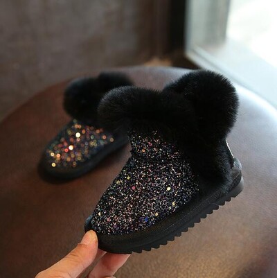 2019. gada ziemas bērnu modes sniega zābaki, biezi bērnu īstas ādas silti plīša, mīksta apakša meiteņu zābaki ziemas slēpju zābaki mazulim