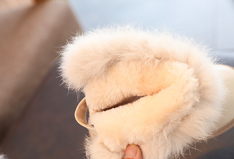 Vaikiški žieminiai sniego batai mergaičių batams vaikiški berniukų mados plius aksominiai šilti, vandeniui atsparūs neslystantys batai TPR violetiniai