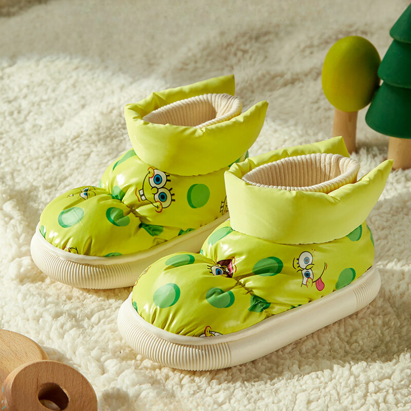 Bērnu ziemas apavi Plus Velet Odered zēniem Mājas apavi meitenēm Neslīdoši apavi Studentu apavi Bērnu kokvilnas īsi zābaki Apavi