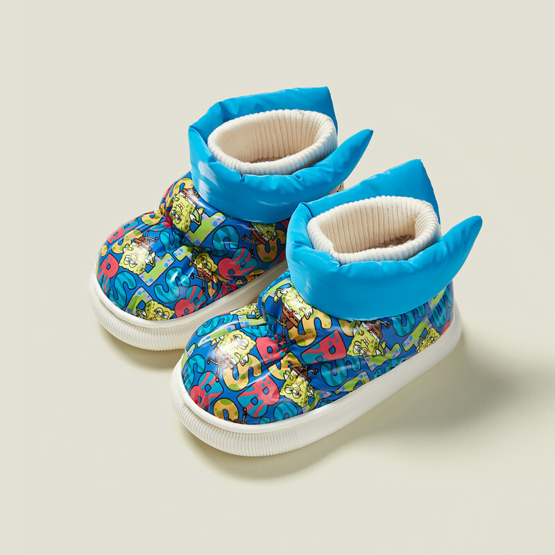 Bērnu ziemas apavi Plus Velet Odered zēniem Mājas apavi meitenēm Neslīdoši apavi Studentu apavi Bērnu kokvilnas īsi zābaki Apavi