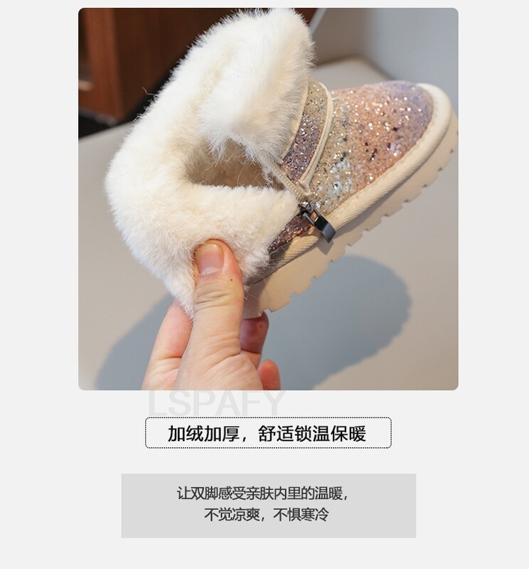 Jauni bērnu modes vizuļi princešu apavi Ziemas zābaki bērniem Jauki loki līdz potītei Meiteņu zābaki Dizaina apavi