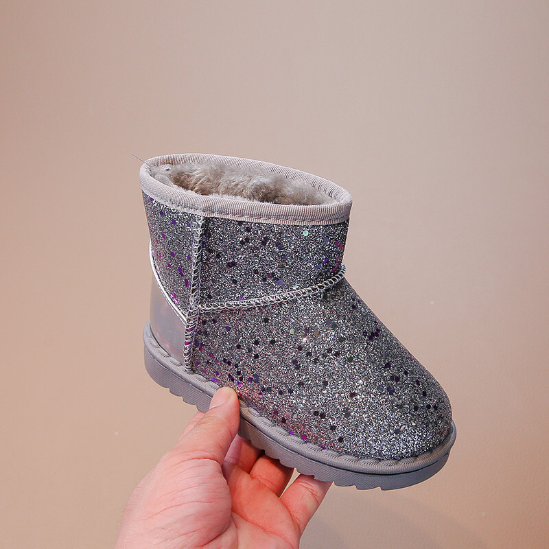 Meiteņu zābaki ar fliteriem ar plakanu dibenu starpzoles piedurknēm pret slīdēšanu un ūdensizturīgiem ziemas aukstumizturīgiem un siltiem bieziem sniega zābakiem