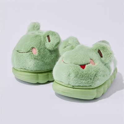 Παιδικές βαμβακερές παντόφλες, φθινόπωρο και χειμώνα, αντιολισθητικό και ζεστό καρτούν εσωτερικού χώρου για άνδρες, γυναίκες, μικρά και μεσαία παιδιά