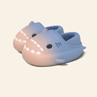 Ziemas Jauki Bērnu EVA haizivju Čības Meitenes Mīkstas Iekštelpu Mājas Kokvilnas Sandales Zēniem Neslīdoši Biezi Slaidi Bērni Ūdensnecaurlaidīgi Apavi