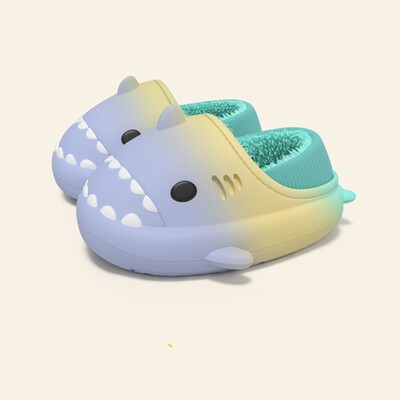 Ziemas Jauki Bērnu EVA haizivju Čības Meitenes Mīkstas Iekštelpu Mājas Kokvilnas Sandales Zēniem Neslīdoši Biezi Slaidi Bērni Ūdensnecaurlaidīgi Apavi