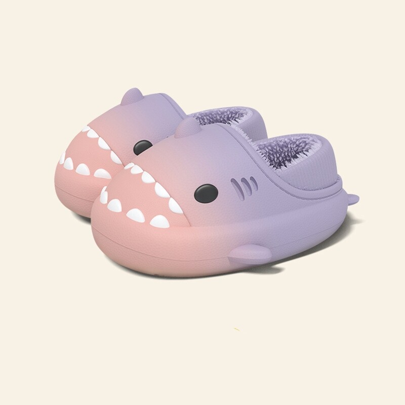 Ziemas Jauki Bērnu EVA haizivju Čības Meitenes Mīkstas Iekštelpu Mājas Kokvilnas Sandales Zēniem Neslīdoši Biezi Slaidi Bērni Ūdensnecaurlaidīgi Apavi