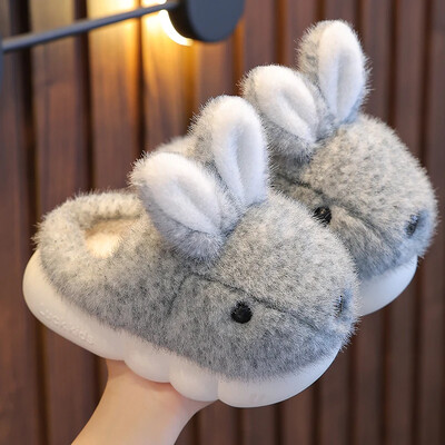 2024. gada jauni ziemas bērnu burvīgie trusis, siltas, pūkainas iekštelpu čības meitenēm, zēniem, bērniem, slidkalniņiem, neslīdošiem, mīkstiem mājas kokvilnas apaviem