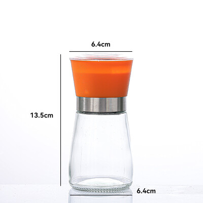 Nerūsējošā tērauda sāls un piparu dzirnaviņas Manuāla pārtika Garšaugu dzirnaviņas Garšvielu burciņas Konteineri Virtuves piederumi Garšvielu pudeles Stikls
