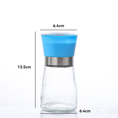 Nerūsējošā tērauda sāls un piparu dzirnaviņas Manuāla pārtika Garšaugu dzirnaviņas Garšvielu burciņas Konteineri Virtuves piederumi Garšvielu pudeles Stikls