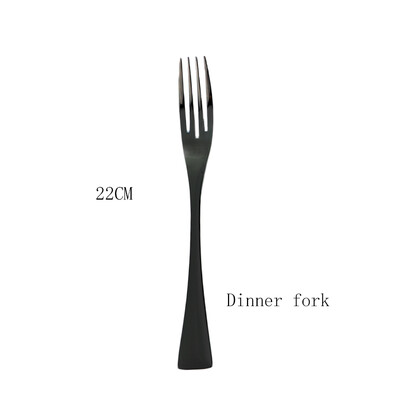 Indų rinkinys nerūdijančio plieno virtuvės stalo įrankių rinkinys juodas kepsnys peilis desertinis šaukštas stalo reikmenys šakutė stalo reikmenys