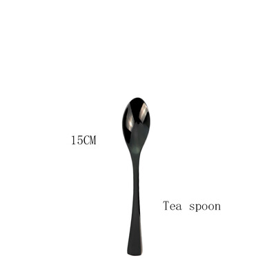 Indų rinkinys nerūdijančio plieno virtuvės stalo įrankių rinkinys juodas kepsnys peilis desertinis šaukštas stalo reikmenys šakutė stalo reikmenys