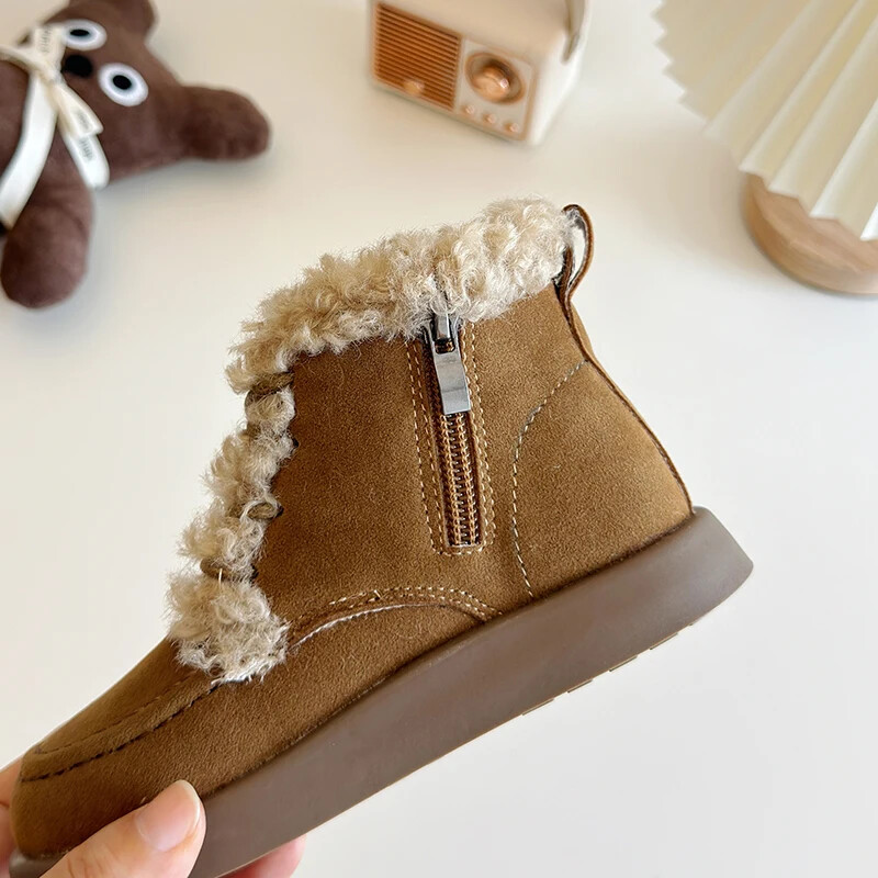 Sieviešu koka tupeles Platforma Apaļas purngalu kurpes ar kažokādu Ikdienišķas Sieviešu kedas Creepers Ziemas Retro Jauns Slip-on Masīvas gumijas sprādzes Str