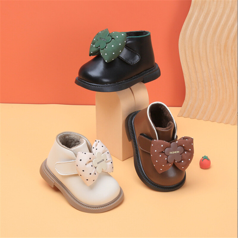 2022. gada jauni rudens/ziemas zābaki, ādas, mazuļu, bērnu zābaki, tauriņveida mezgli, potītes, modes mazi zēni, meitenes, silti zābaki, ES 15-25