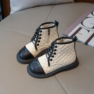 2023 Άνοιξη φθινόπωρο Κορεάτικο στυλ Παιδικά αναπνεύσιμα κορίτσια Κοντές μπότες που ράβουν αντιολισθητικά Απλά χαριτωμένα χρώματα που ταιριάζουν Παιδικές μπότες PU